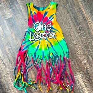 Bob Marley “One Love” tie-dye crop top :)